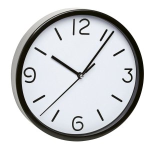 TFA 60.3033.01 zegar ścienny wskazówkowy płynąca wskazówka średnica 20 cm, kolor czarny