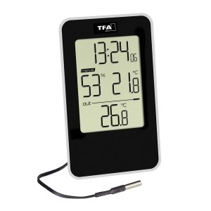 TFA 30.5048 – termohigrometr elektroniczny z sondą, zegar i MIN/MAX