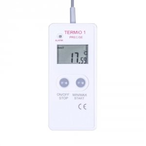 Rejestrator temperatury laboratoryjny TERMIO-1 precyzyjny data logger termometr Pt1000 sonda zanurzeniowa