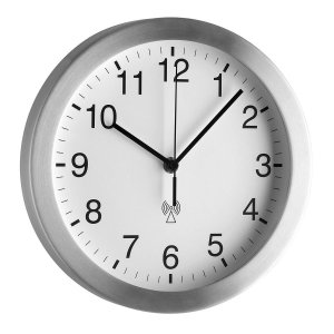 TFA 98.1091.02 zegar ścienny wskazówkowy sterowany radiowo aluminiowy 25 cm