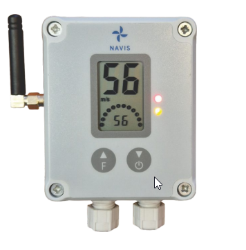 Navis Y211/BAT/WS miernik prędkości wiatru anemometr mechaniczny wyjście przekaźnikowe alarm dźwiękowy i wizualny