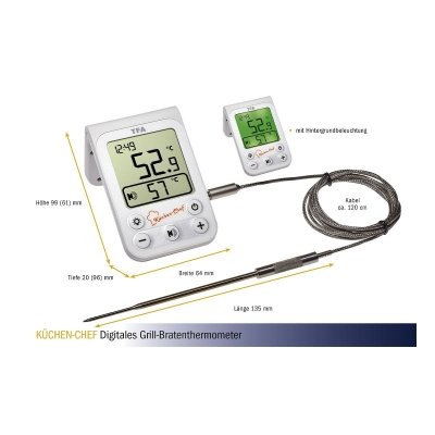 TFA 14.1510 KÜCHEN-CHEF – termometr kuchenny elektroniczny, alarm temperatury