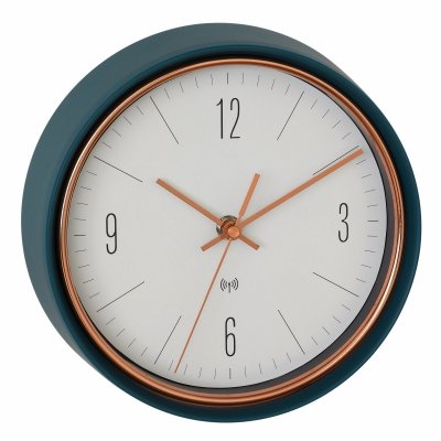 TFA 60.3547.20 zegar ścienny wskazówkowy sterowany radiowo płynąca wskazówka butelkowa zieleń średnica 22 cm