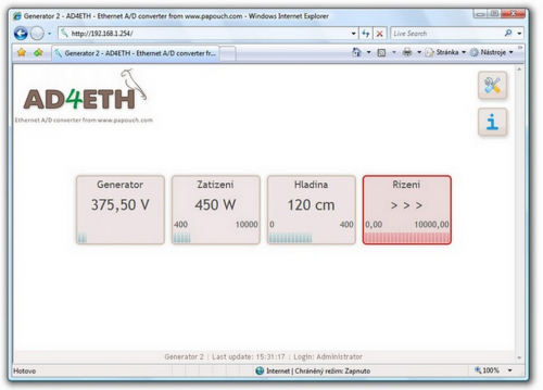 Papouch AD4ETH konwerter, przetwornik analogowo - cyfrowy A/C analog do Ethernet