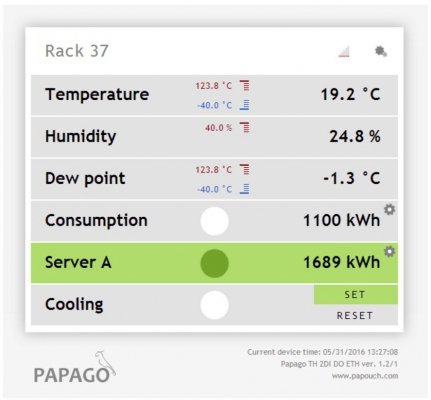 Papouch PAPAGO TH 2DI DO WiFi moduł pomiarowy internetowy wieloparametrowy WiFi, Modbus TCP,