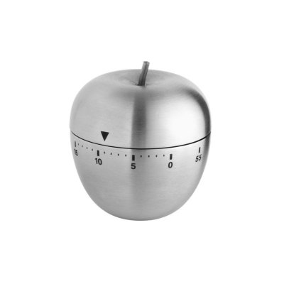 TFA 38.1030.05 APPLE minutnik mechaniczny w kształcie jabłka stal nierdzewna, kolor czerwony