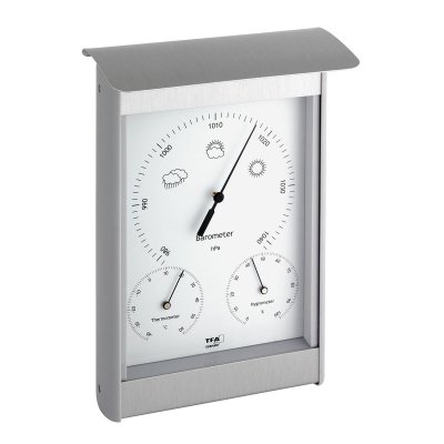 TFA 20.2045 – stacja pogody mechaniczna, aluminiowa, barometr termometr higrometr