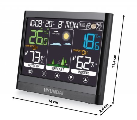 Hyundai WS 2450 – stacja meteorologiczna bezprzewodowa z czujnikiem i DCF