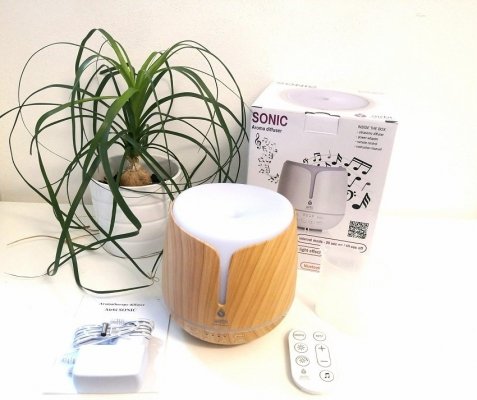  Airbi SONIC dyfuzor zapachów aromatyzer, nawilżacz, dyfuzor zapachu, aromatyzer, powietrza ultradźwiękowy 2 w 1 jasne drewno  - OUTLET