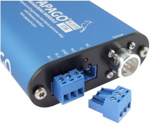 Papouch PAPAGO TH 2DI DO moduł pomiarowy internetowy wieloparametrowy zasilanie PoE Modbus TCP, Ethernet, LAN, IP