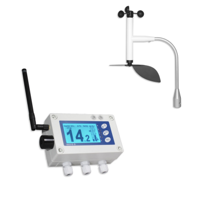 Navis W410 wiatromierz sygnalizacyjny bezprzewodowy anemometr mechaniczny wyjście przekaźnikowe alarm dźwiękowy i wizualny