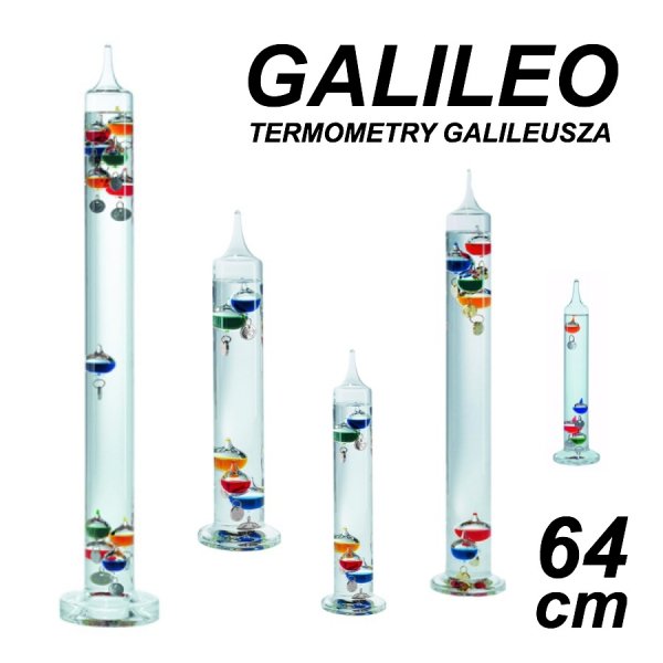TFA 18.1002.01.54 GALILEO termometr Galileusza 64 cm bardzo duży 11 kolorowych kulek REKLAMOWY