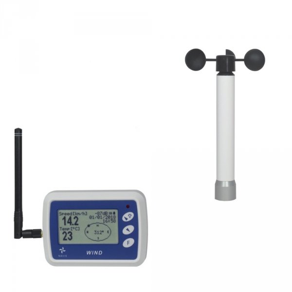 Rejestrator prędkości wiatru Navis WL12/WS anemometr bezprzewodowy z termometrem