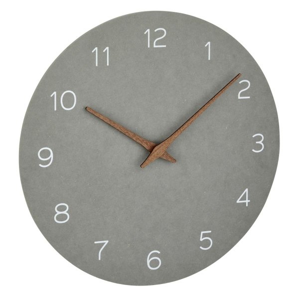 TFA 60.3054.10 zegar ścienny wskazówkowy nowoczesny szary, beton design  średnica 35 cm