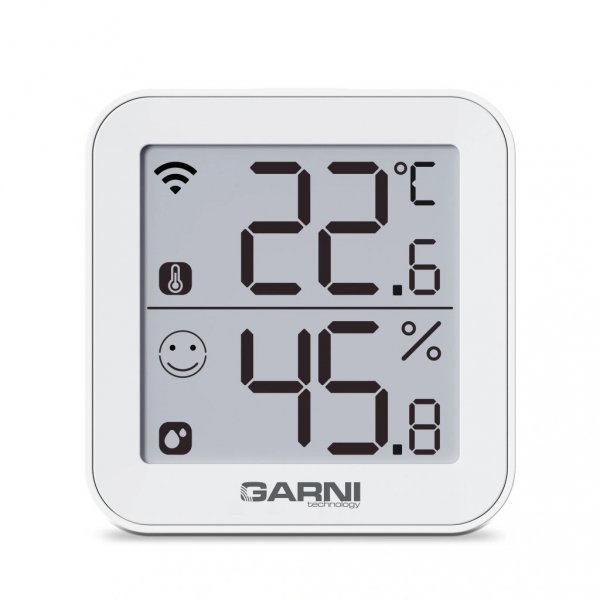 Garni 158THT Tuya Smart Home WiFi termohigrometr monitor klimatu pomieszczeń  elektroniczny wewnętrzny Tuya IOT, WiFi