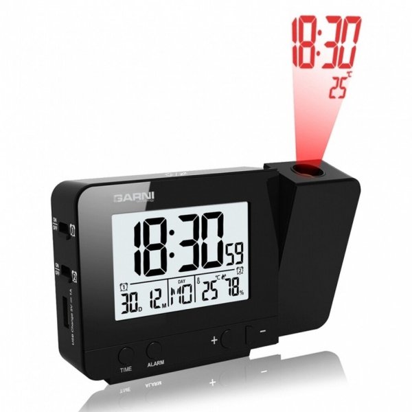  Garni 140 budzik elektroniczny z projektorem i czujnikiem temperatury