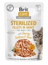 Brit Care Cat Sterilized Łosoś i Tuńczyk filety w sosie 85g 