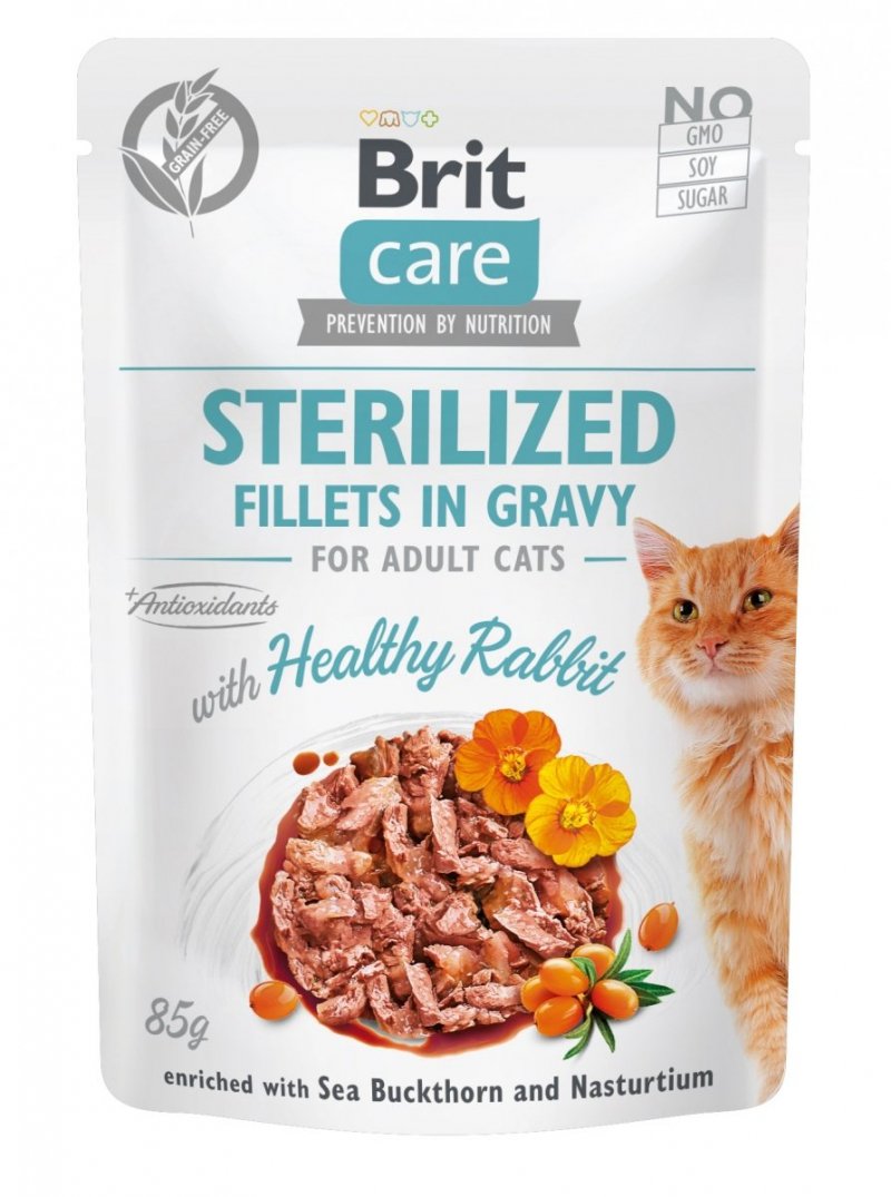 Brit Care Cat Sterilized Królik filety w sosie 85g