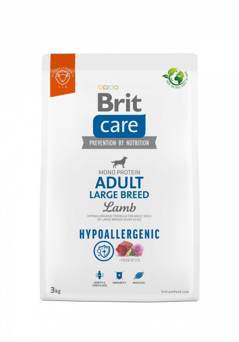 Brit Care Hypoallergenic Adult Large Breed Lamb 3kg