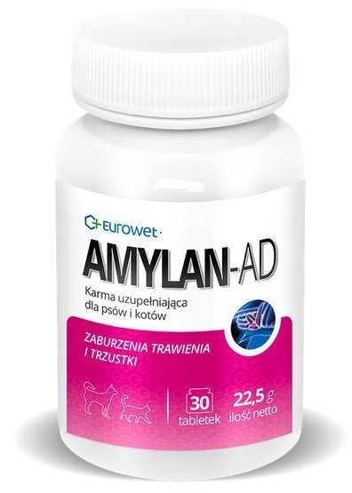 Eurowet Amylan AD - zaburzenia trawienia 30 tabletek