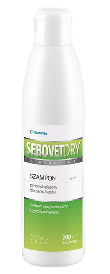 Eurowet Sebovet Dry szampon przeciwłupieżowy 200ml