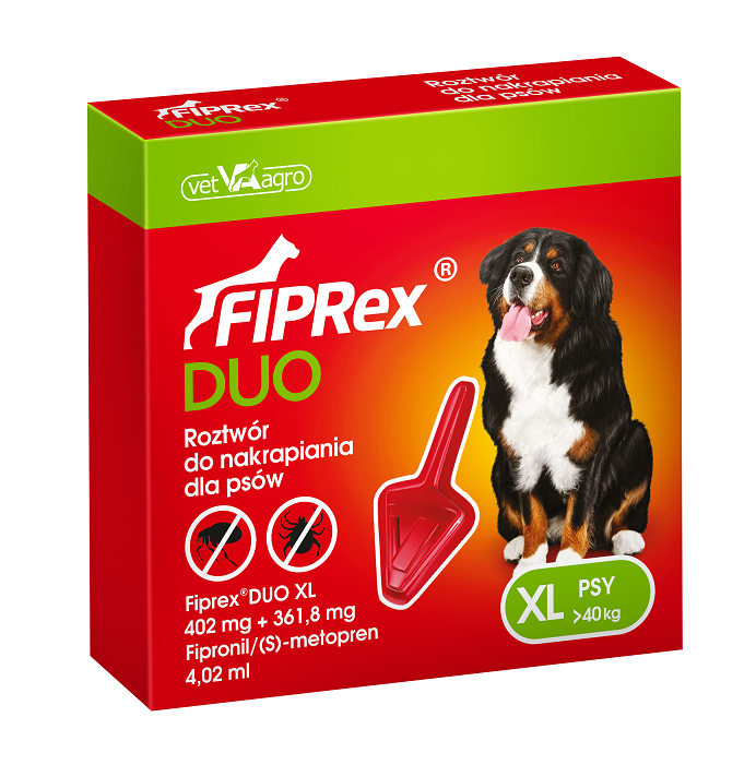 FIPREX DUO Krople przeciw kleszczom i pchłom dla bardzo dużych psów (powyżej 40kg)