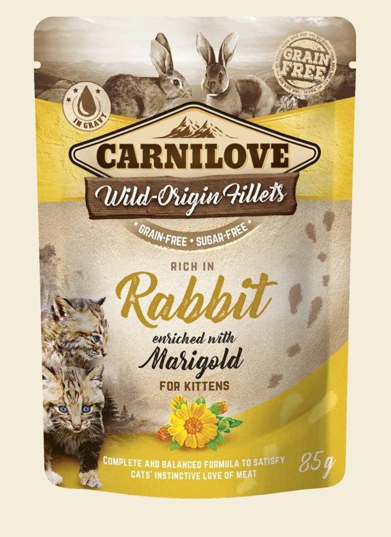Carnilove Kitten Cat Rabbit Marigold saszetka 85g