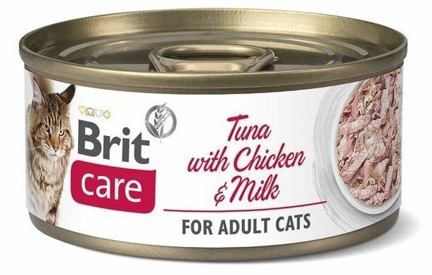 Brit Care Cat Tuńczyk, Kurczak i Mleko 70g 