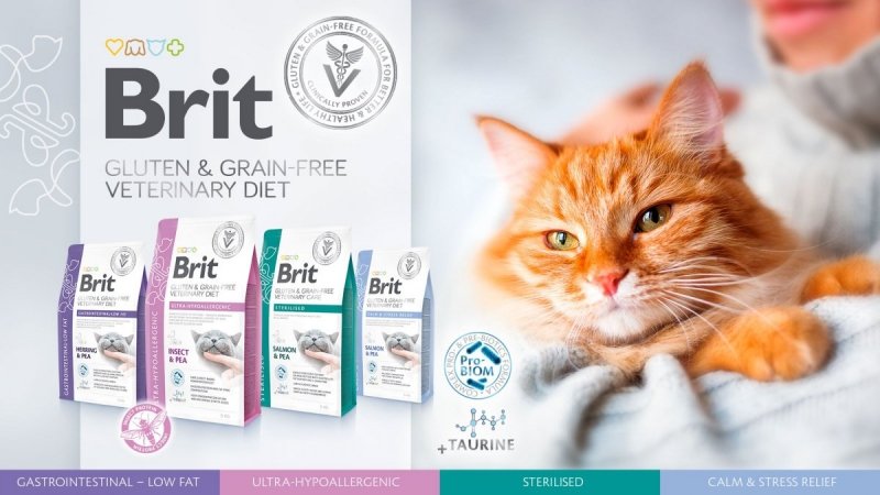 Brit Veterinary Diet Cat Gluten &amp; Grain-free  Calm Stress Relief 5kg