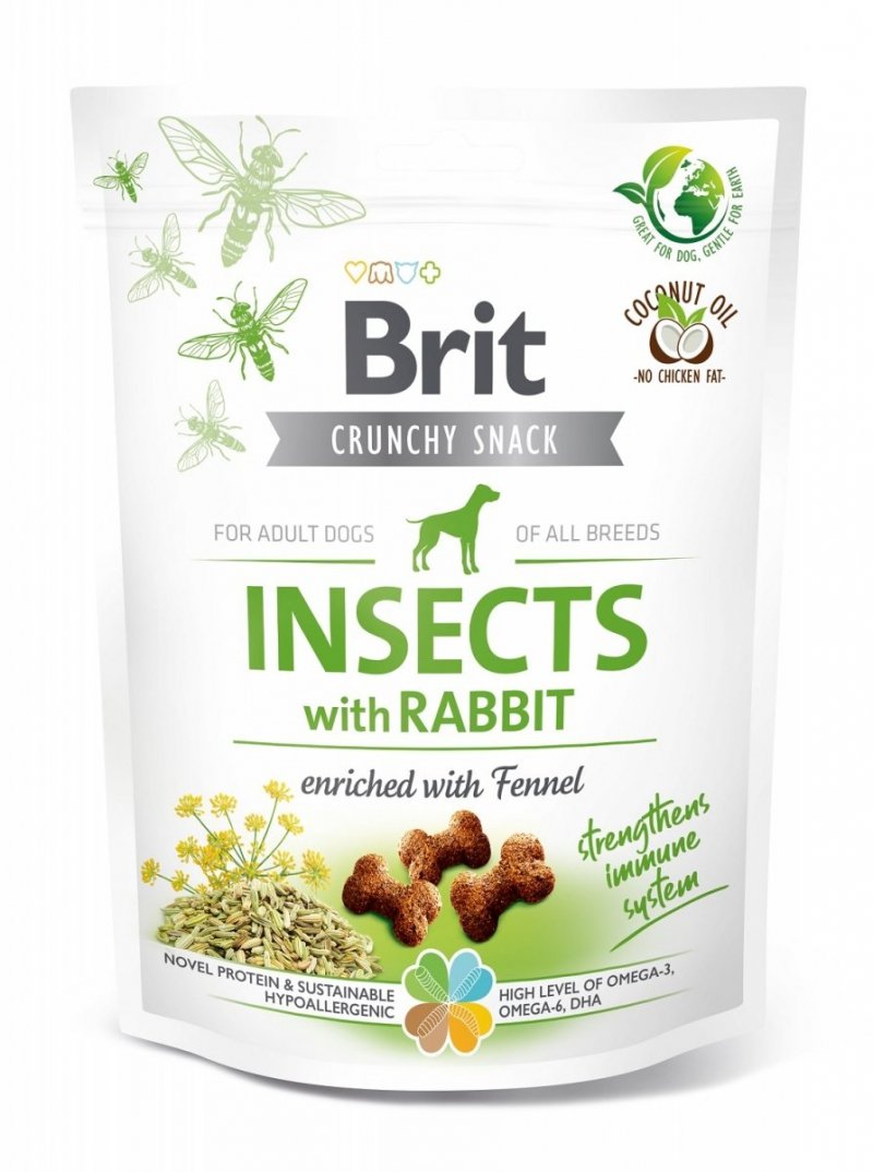 Brit Care Dog Crunchy Snack Insekty i królik 200g