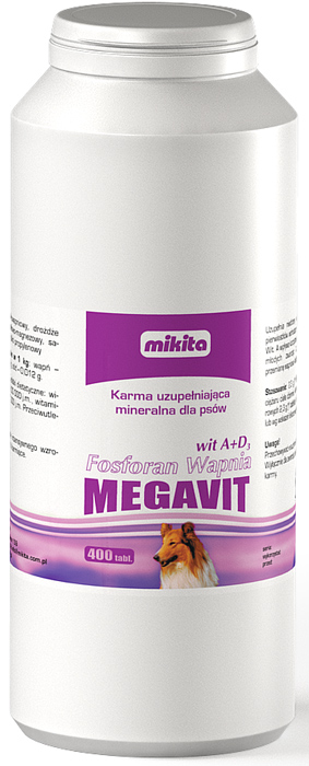 Mikita Megavit Fosforan Wapnia wit. A+D3 400 tabletek