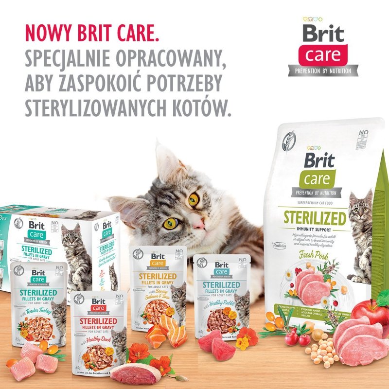 Brit Care Cat Sterilized Kaczka filety w sosie 85g