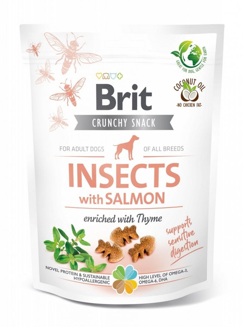 Brit Care Dog Crunchy Snack Insekty i łosoś 200g