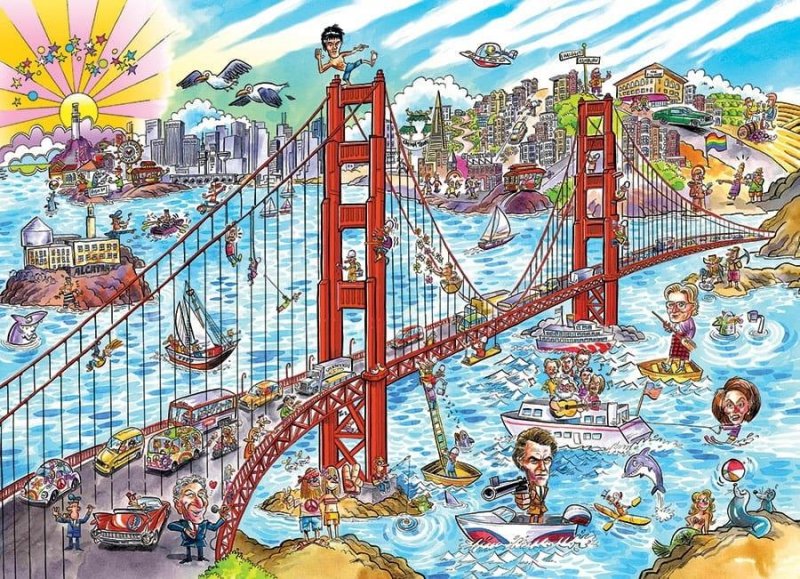 Puzzle 1000 Doodle Town - San Francisco
