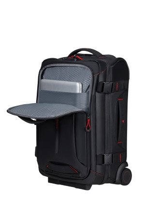 Bagaż ma zewnętrzną kieszeń z przeznaczeniem na laptopa