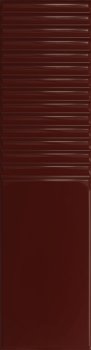 Tubądzin Groove Burgundy 2 Gloss STR Płytka ścienna 29,8x7,8
