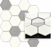 PARADYZ PAR uniwersalna mozaika prasowana bianco paradyż hexagon mix 22,35x25,81 g1 220x255 g1 szt
