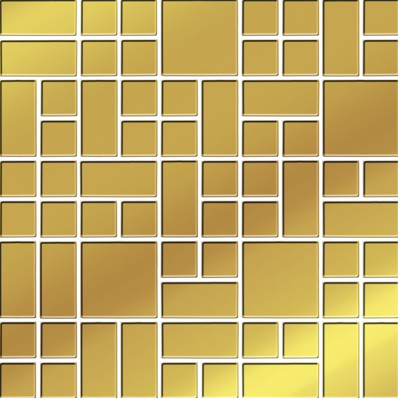 CERAMIKA BIANCA gold glass mosaic 25x25 g1 szt