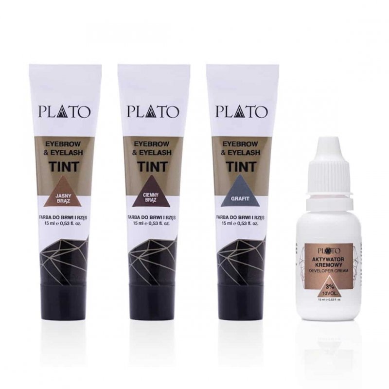 ZESTAW FARBY DO BRWI I RZĘS PLATO LASH &amp; BROW TINT