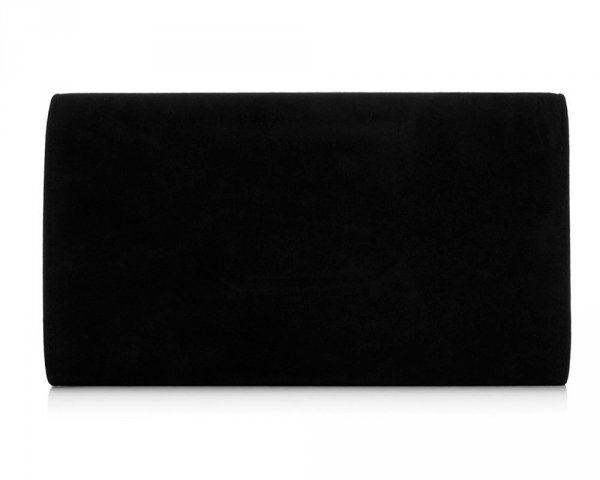 Czarna kopertówka torebka wizytowa Solome M10 zamsz tył