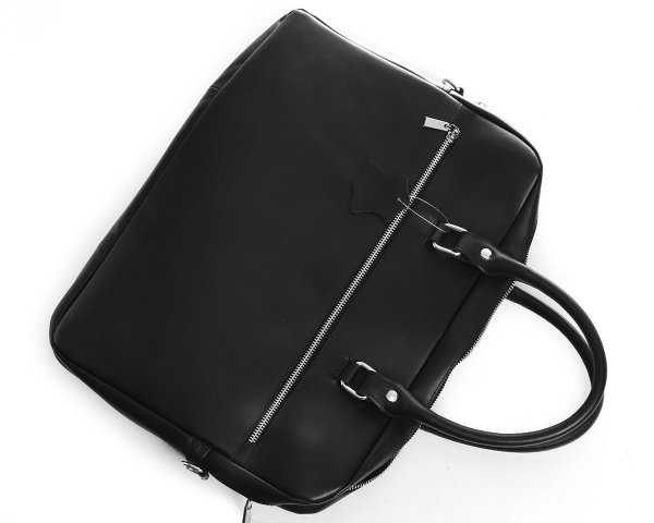 Skórzana torba na laptopa Solome Brook czarna góra