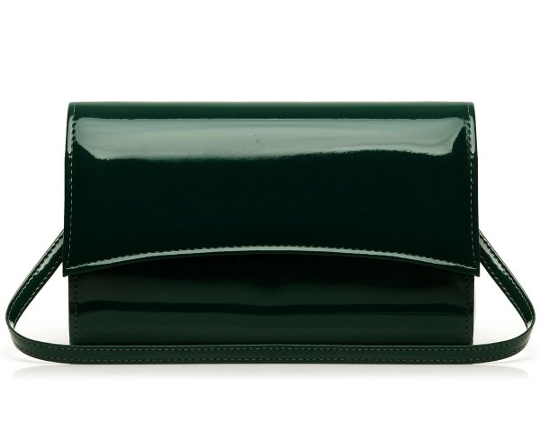 Zielona torebka wizytowa kopertówka Solome S3 lakier przód