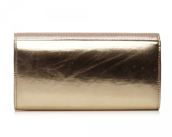 Kopertówka torebka wizytowa Solome S5 złota tył