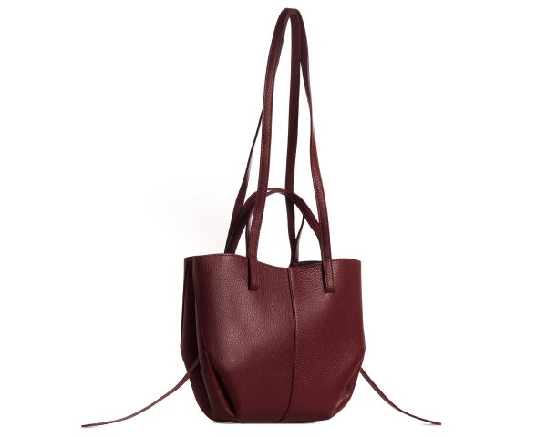 WŁOSKA SKÓRZANA TORBA DAMSKA SOLOME MONROE BORDOWA SKOS