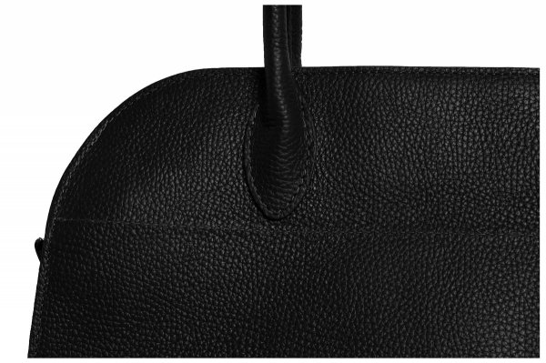 Torebka skórzana kuferek Solome Adda czarna detal 1