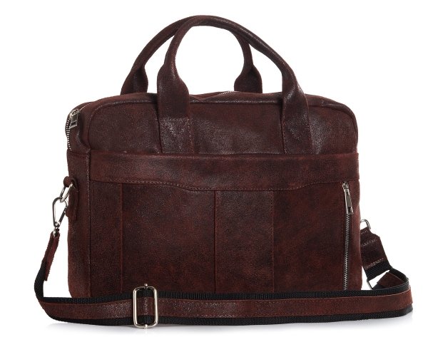 Skórzana męska torba na ramię Solome Oregon brązowa krek vintage skos