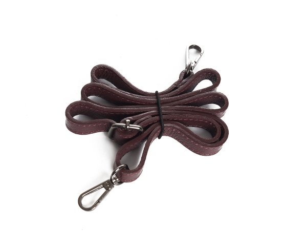 Damska skórzana torebka wizytowa listonoszka Solome Daily bordowa zamsz pasek