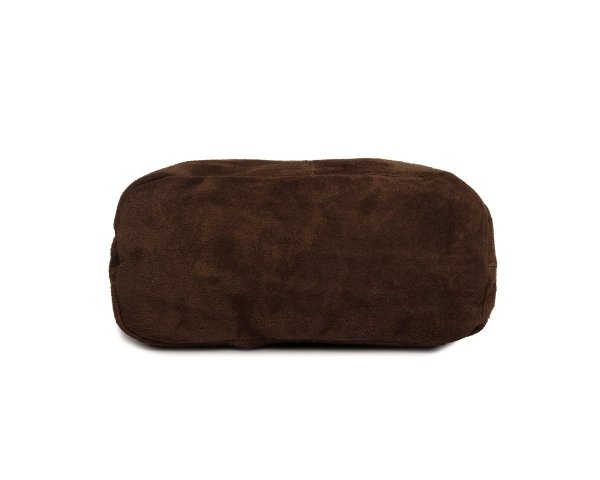 Skórzana torba damska włoska torebka miejska Solome Oponka brązowa zamszowa spód