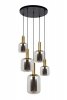 Nowoczesna Lampa Wisząca Czarna Szklane Klosze JOANET 45494/15/65 LUCIDE
