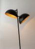 Lampa Stojąca podłogowa Do salonu 2-punktowa W Stylu Vintage SFERA 50336 SIGMA Czarny Miedziany